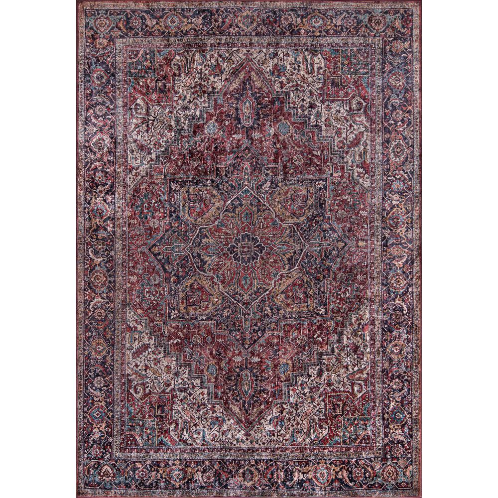 Traditional Rectangle Area Rug, Burgundy, 8' X 10'