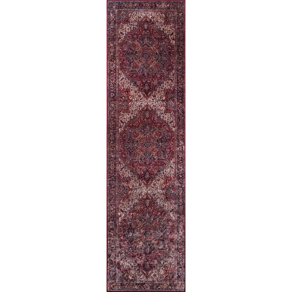 Traditional Rectangle Area Rug, Burgundy, 8' X 10'