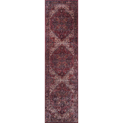 Traditional Rectangle Area Rug, Burgundy, 8' X 10'