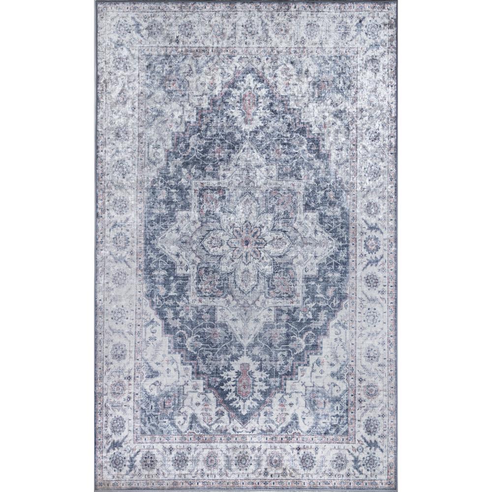 Traditional Rectangle Area Rug, Grey, 8' X 10'