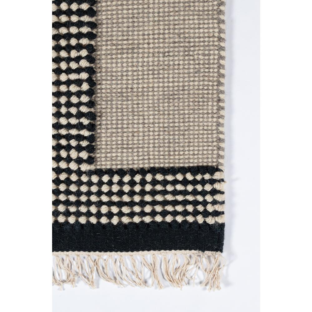 Contemporary Rectangle Area Rug, Black, 2' X 3'