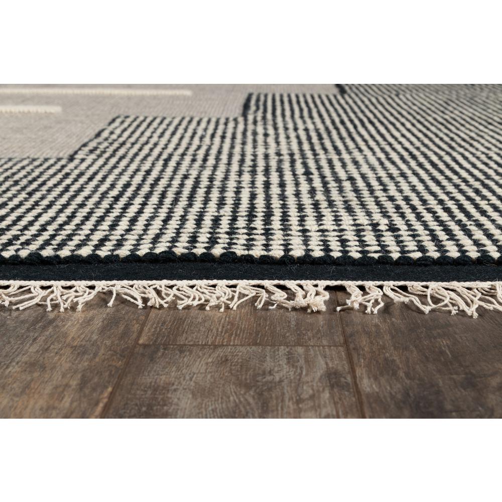 Contemporary Rectangle Area Rug, Black, 2' X 3'