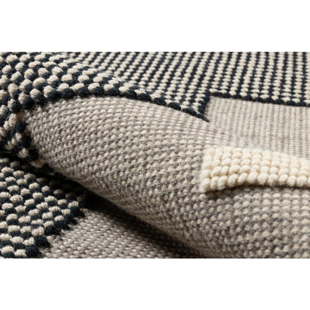 Contemporary Rectangle Area Rug, Black, 2' X 3'