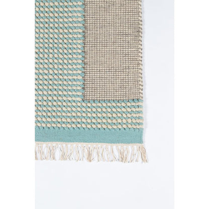 Contemporary Rectangle Area Rug, Blue, 2' X 3'