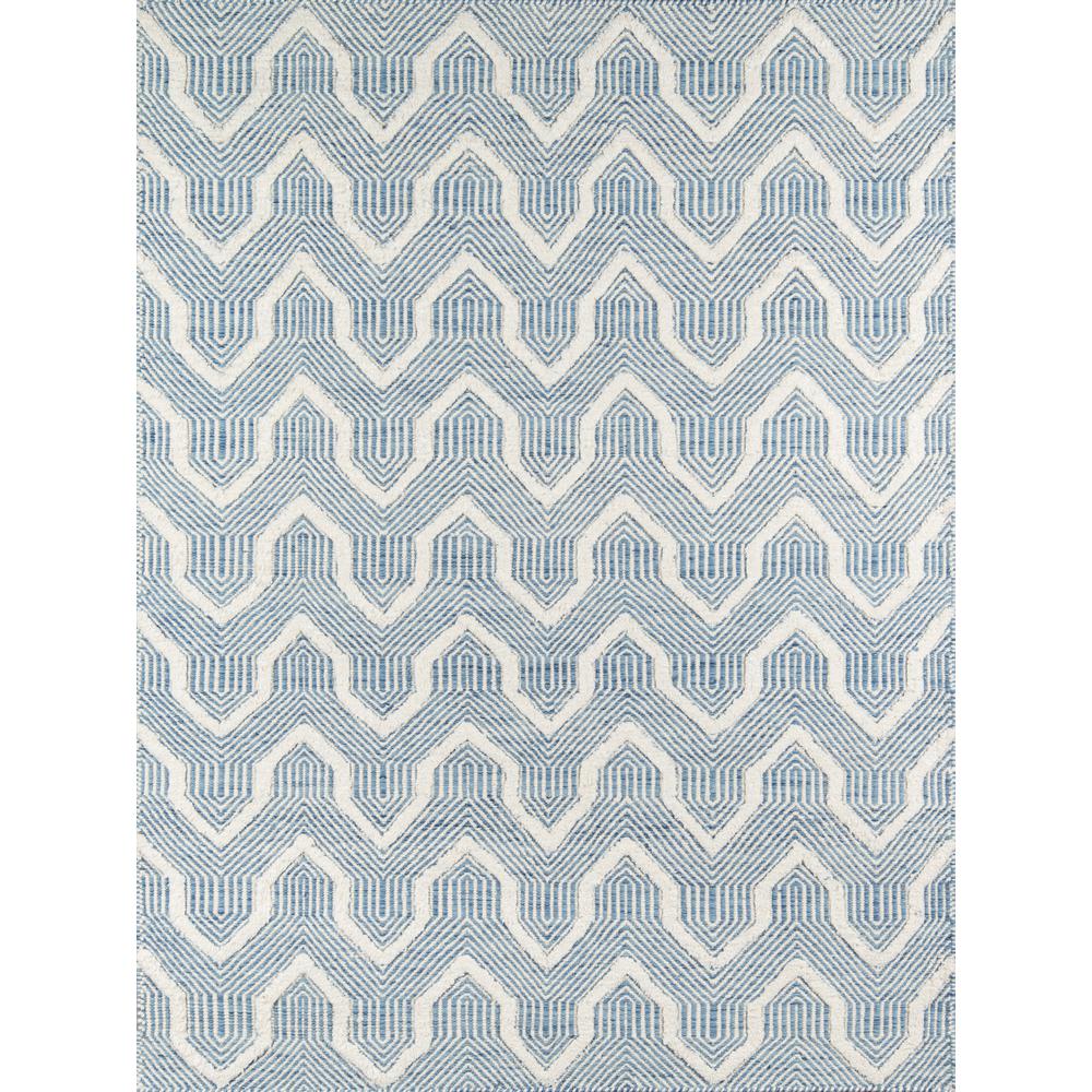 Contemporary Rectangle Area Rug, Blue, 2' X 3'