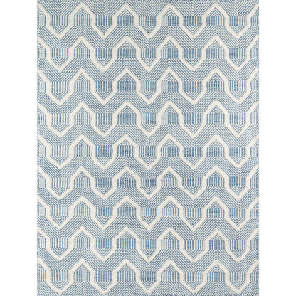 Contemporary Rectangle Area Rug, Blue, 2' X 3'
