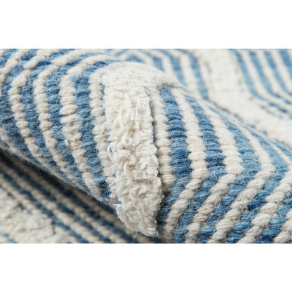 Contemporary Rectangle Area Rug, Blue, 2' X 3'