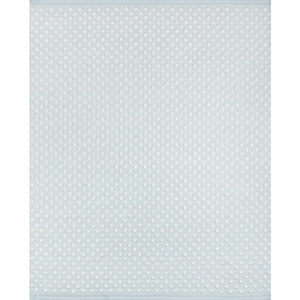 Modern Rectangle Area Rug, Blue, 2' X 3'