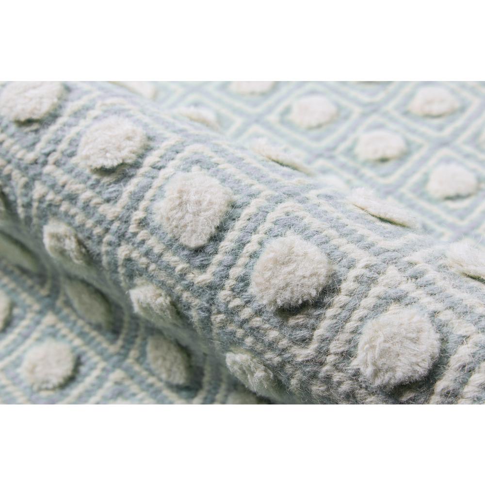 Modern Rectangle Area Rug, Blue, 2' X 3'