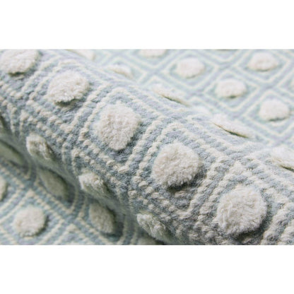 Modern Rectangle Area Rug, Blue, 2' X 3'