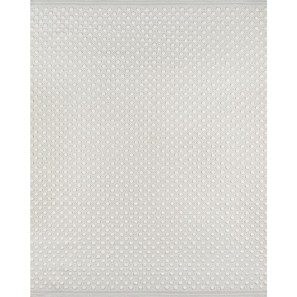 Modern Rectangle Area Rug, Grey, 2' X 3'
