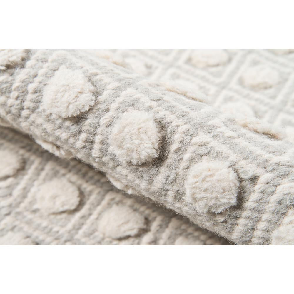 Modern Rectangle Area Rug, Grey, 2' X 3'