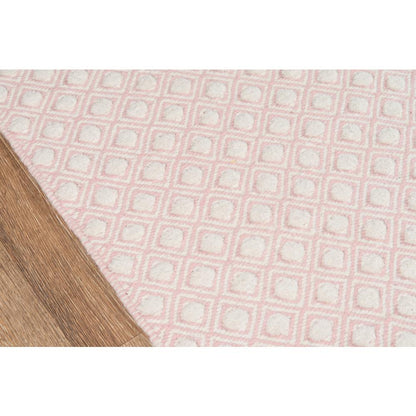 Modern Rectangle Area Rug, Pink, 2' X 3'