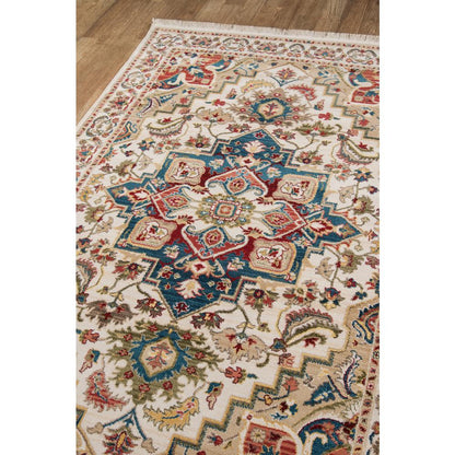 Traditional Rectangle Area Rug, Ivory, 2' X 3'