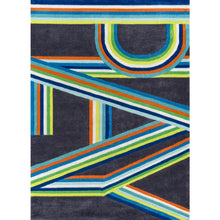 Contemporary Rectangle Area Rug, Blue, 2' X 3'