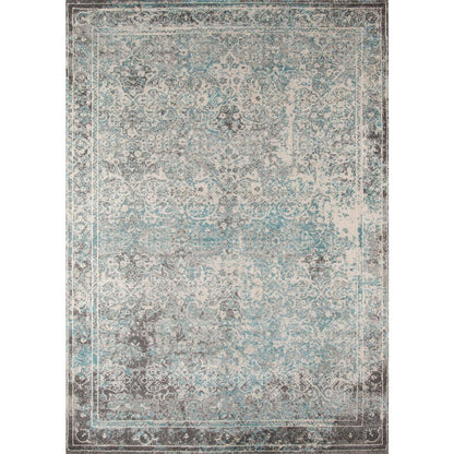 Transitional Rectangle Area Rug, Turquoise, 2' X 3'