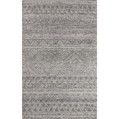 Contemporary Rectangle Area Rug, Grey, 2' X 3'