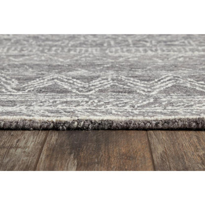 Contemporary Rectangle Area Rug, Grey, 2' X 3'