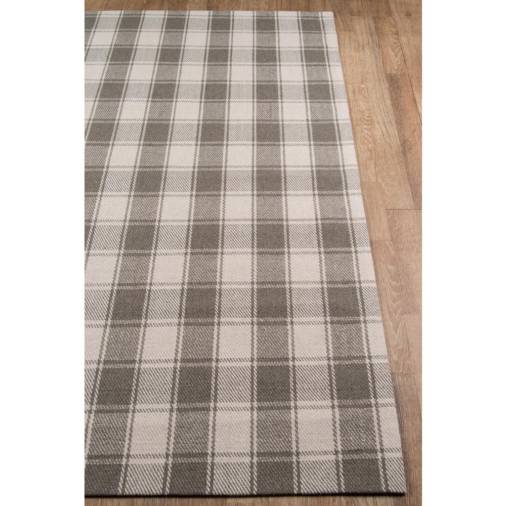 Modern Rectangle Area Rug, Grey, 2' X 3'