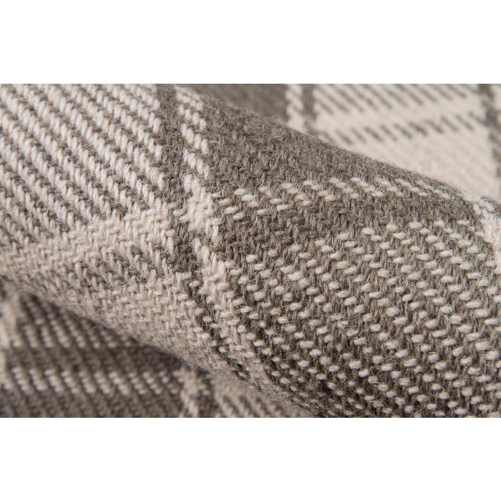 Modern Rectangle Area Rug, Grey, 2' X 3'