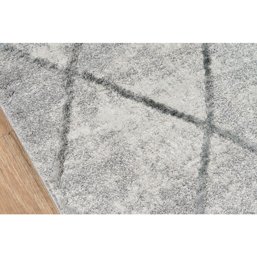 Modern Rectangle Area Rug, Grey, 2' X 3'