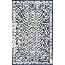 Contemporary Rectangle Area Rug, Blue, 2' X 3'