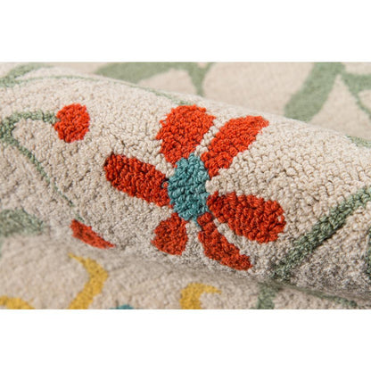 Casual Rectangle Area Rug, Ivory, 2' X 3'