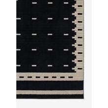 Contemporary Rectangle Area Rug, Black, 2' X 3'