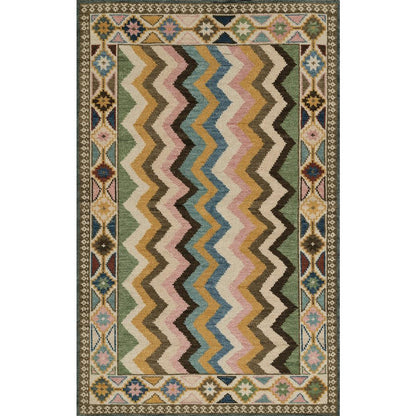 Traditional Rectangle Area Rug, Multi, 2' X 3'
