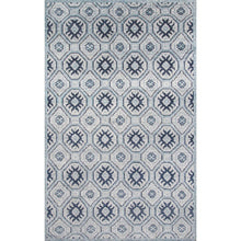 Contemporary Rectangle Area Rug, Blue, 2' X 3'