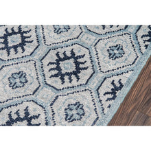 Contemporary Rectangle Area Rug, Blue, 2' X 3'