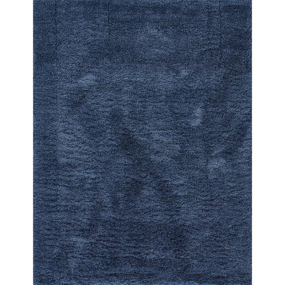 Contemporary Rectangle Area Rug, Denim, 5'3" X 7'