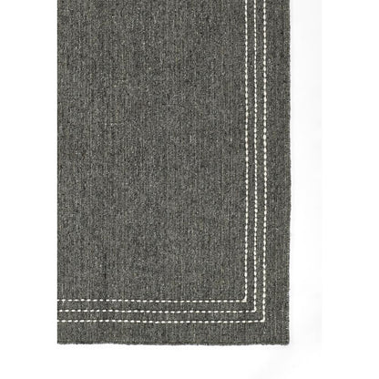 Contemporary Runner Area Rug, Charcoal, 2'3" X 8' Runner