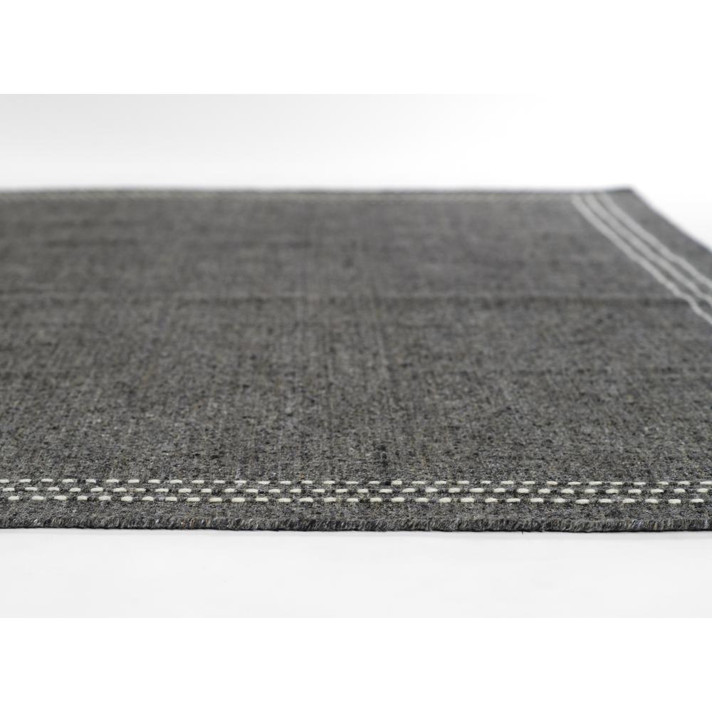 Contemporary Runner Area Rug, Charcoal, 2'3" X 8' Runner