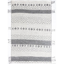 Contemporary Rectangle Area Rug, Black, 2' X 3'