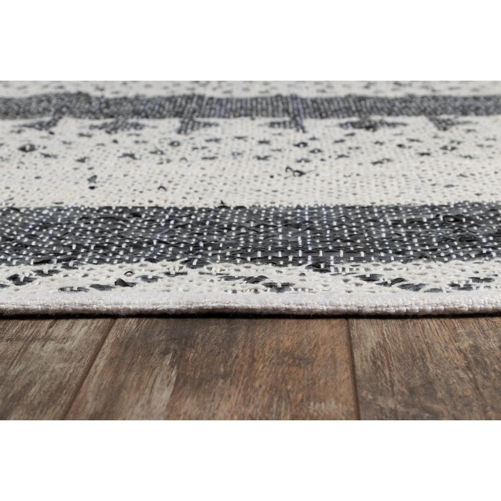 Contemporary Rectangle Area Rug, Black, 2' X 3'