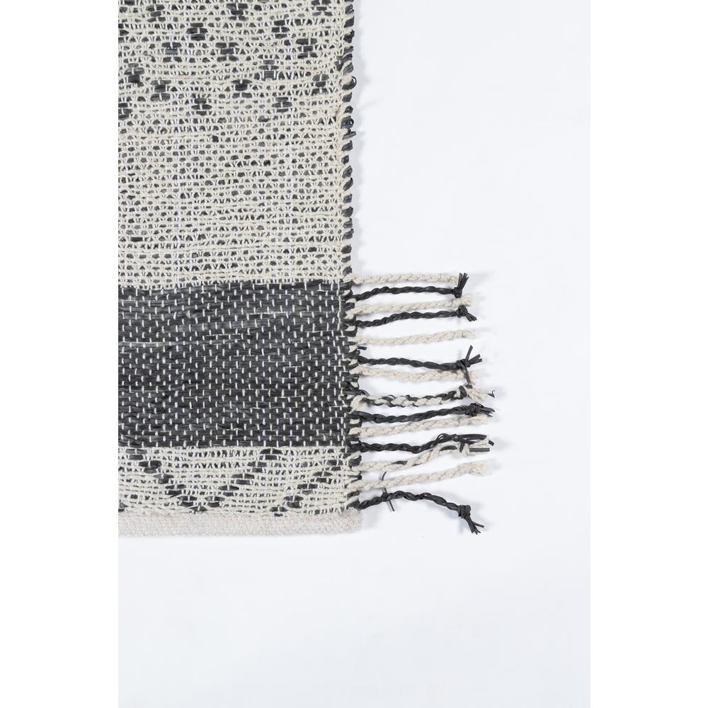 Contemporary Rectangle Area Rug, Black, 2' X 3'