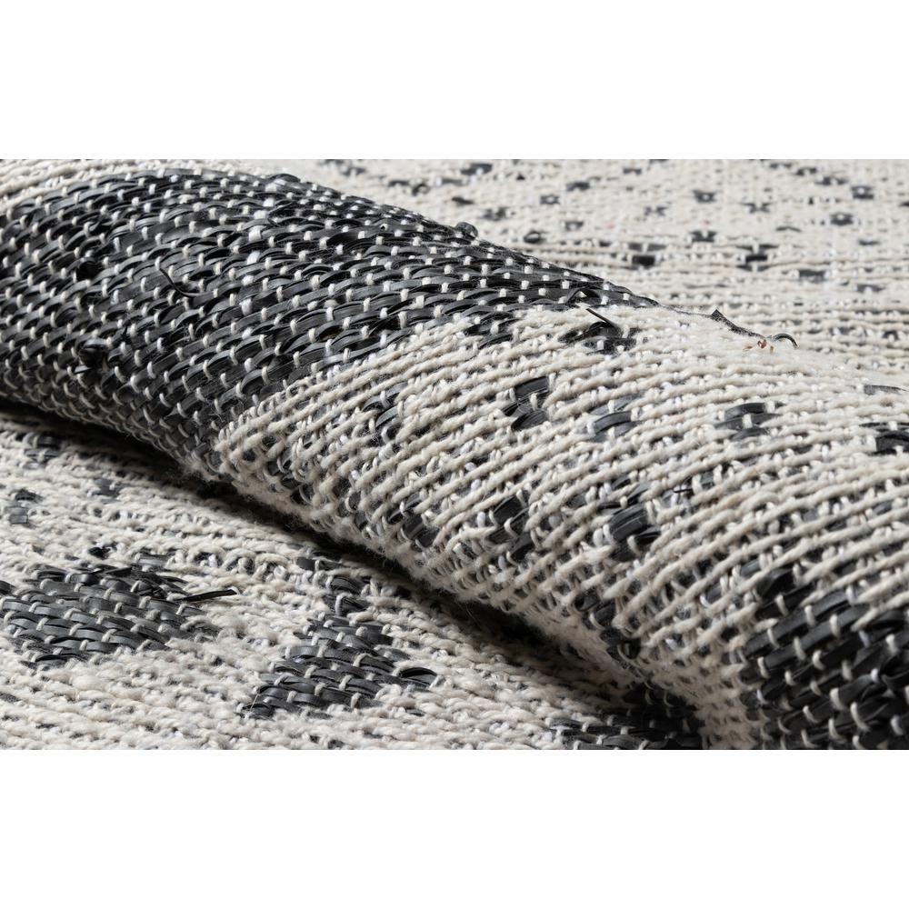 Contemporary Rectangle Area Rug, Black, 2' X 3'