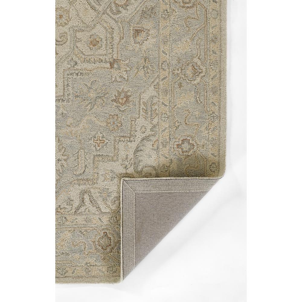 Traditional Rectangle Area Rug, Light Blue, 2' X 4'