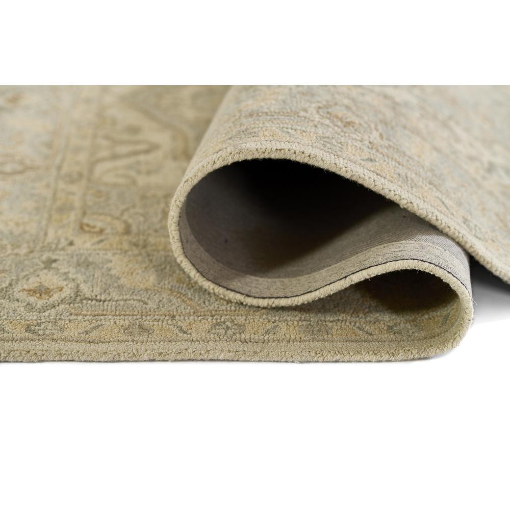 Traditional Rectangle Area Rug, Light Blue, 2' X 4'