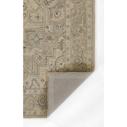 Traditional Rectangle Area Rug, Taupe, 2' X 4'