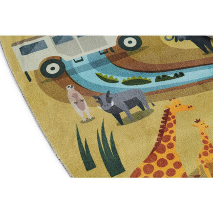 Playground Safari Multi Kid Rug 4' X 4'4"