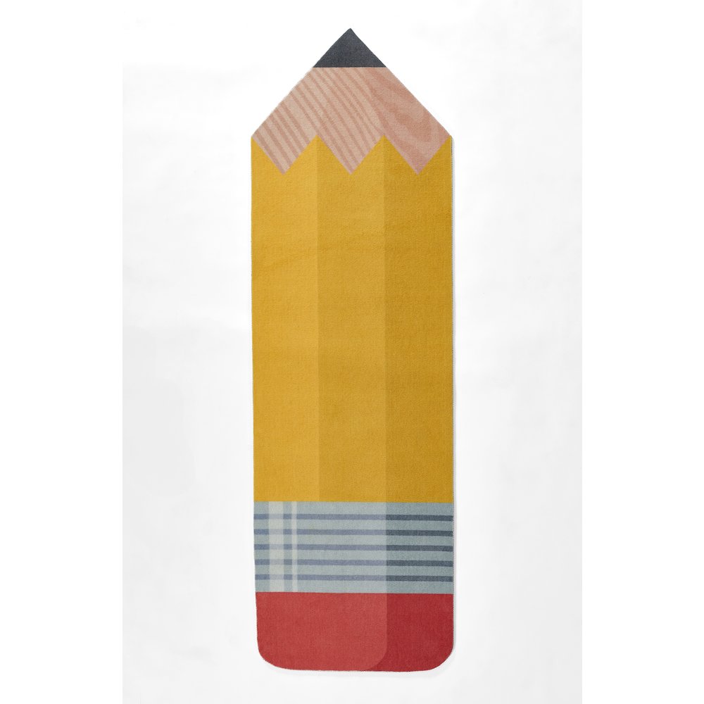 Playground Pencil Multi Kid Rug 2'4" X 7'7"