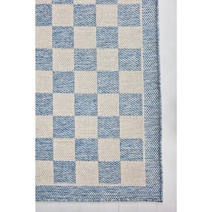 Contemporary Rectangle Area Rug, Blue, 2' X 3'