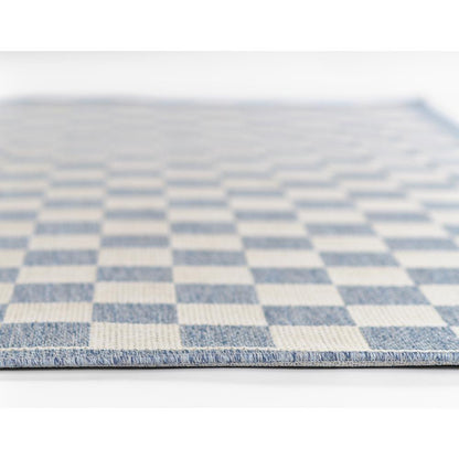 Contemporary Rectangle Area Rug, Blue, 2' X 3'