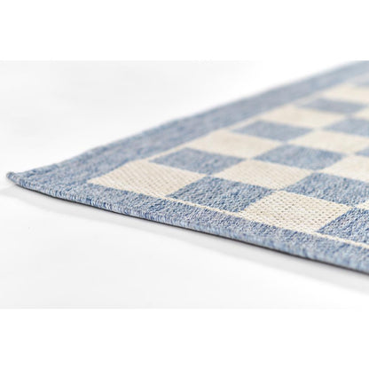 Contemporary Rectangle Area Rug, Blue, 2' X 3'