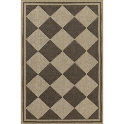 Contemporary Rectangle Area Rug, Black, 2' X 3'