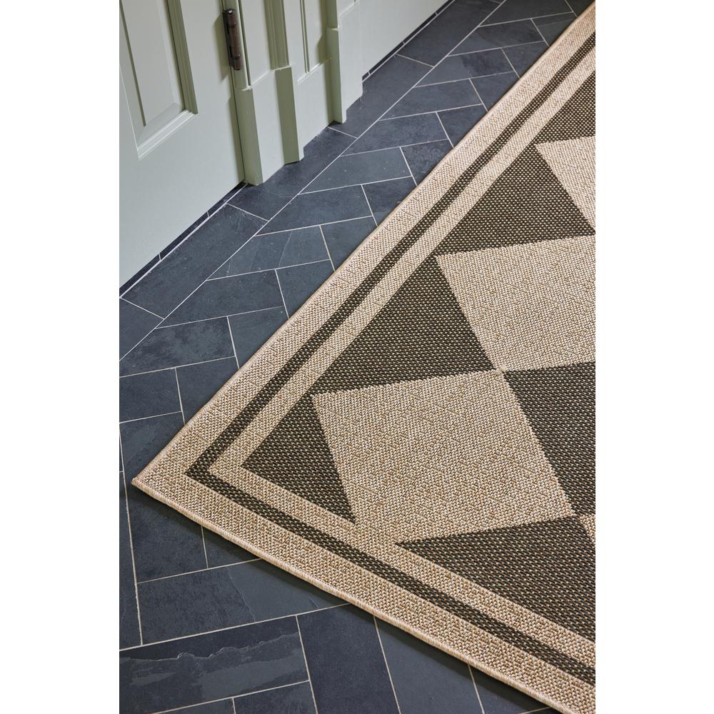 Contemporary Rectangle Area Rug, Black, 2' X 3'