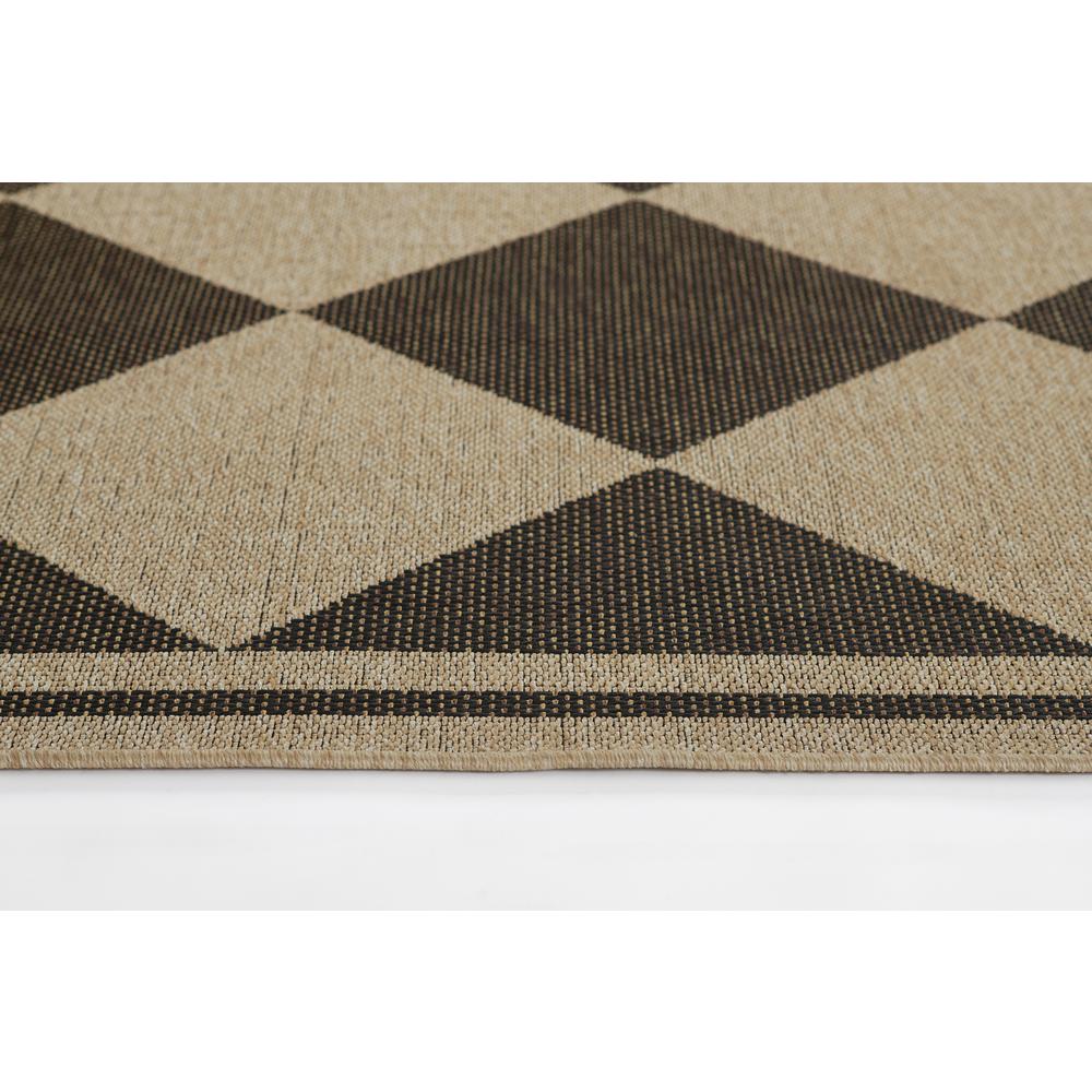 Contemporary Rectangle Area Rug, Black, 2' X 3'