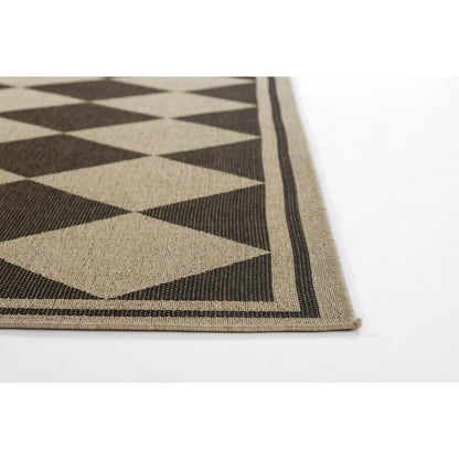Contemporary Rectangle Area Rug, Black, 2' X 3'